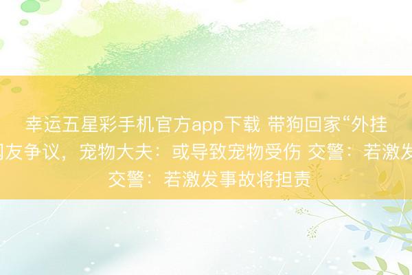 幸运五星彩手机官方app下载 带狗回家“外挂式输送”引网友争议，宠物大夫：或导致宠物受伤 交警：若激发事故将担责